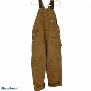 Vintage distressed carhartt duck bibs 36 x 30